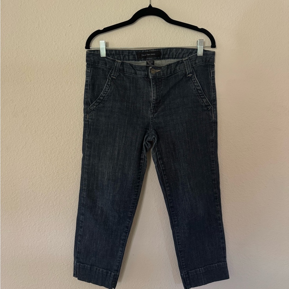 Calvin Klein Jeans Dark Gray Cropped Ankle Jeans